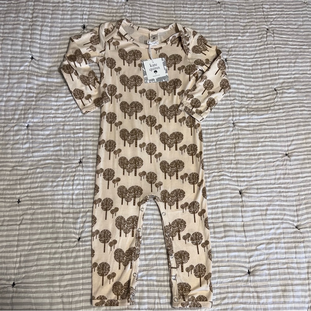NWT Kate Quinn Trees Forest Long Sleeve Jumpsuit